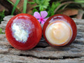 Polished Carnelian Agate Gemstone Spheres x 6 From Madagascar - Toprock Gemstones and Minerals 