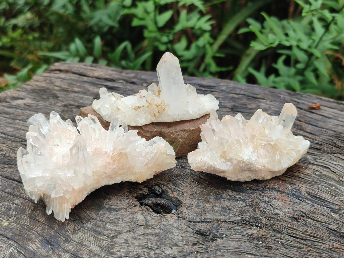 Natural Clear Quartz Clusters x 24 From Madagascar - Toprock Gemstones and Minerals 