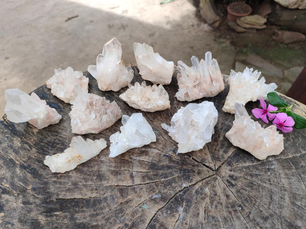 Natural Clear Quartz Clusters x 24 From Madagascar - Toprock Gemstones and Minerals 