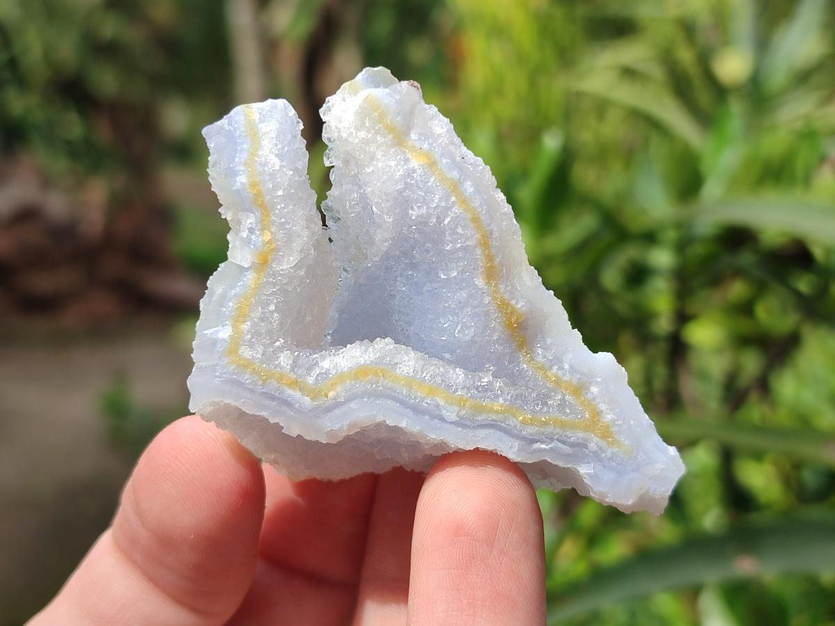 Natural Etched Blue Chalcedony Geodes x 35 From Nsanje, Malawi - Toprock Gemstones and Minerals 