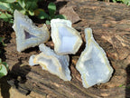 Natural Etched Blue Chalcedony Geodes x 35 From Nsanje, Malawi - Toprock Gemstones and Minerals 