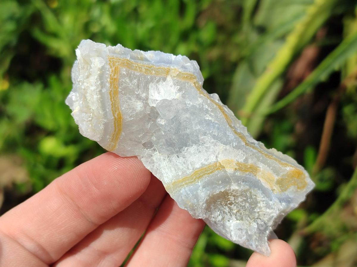Natural Etched Blue Chalcedony Geodes x 35 From Nsanje, Malawi - Toprock Gemstones and Minerals 
