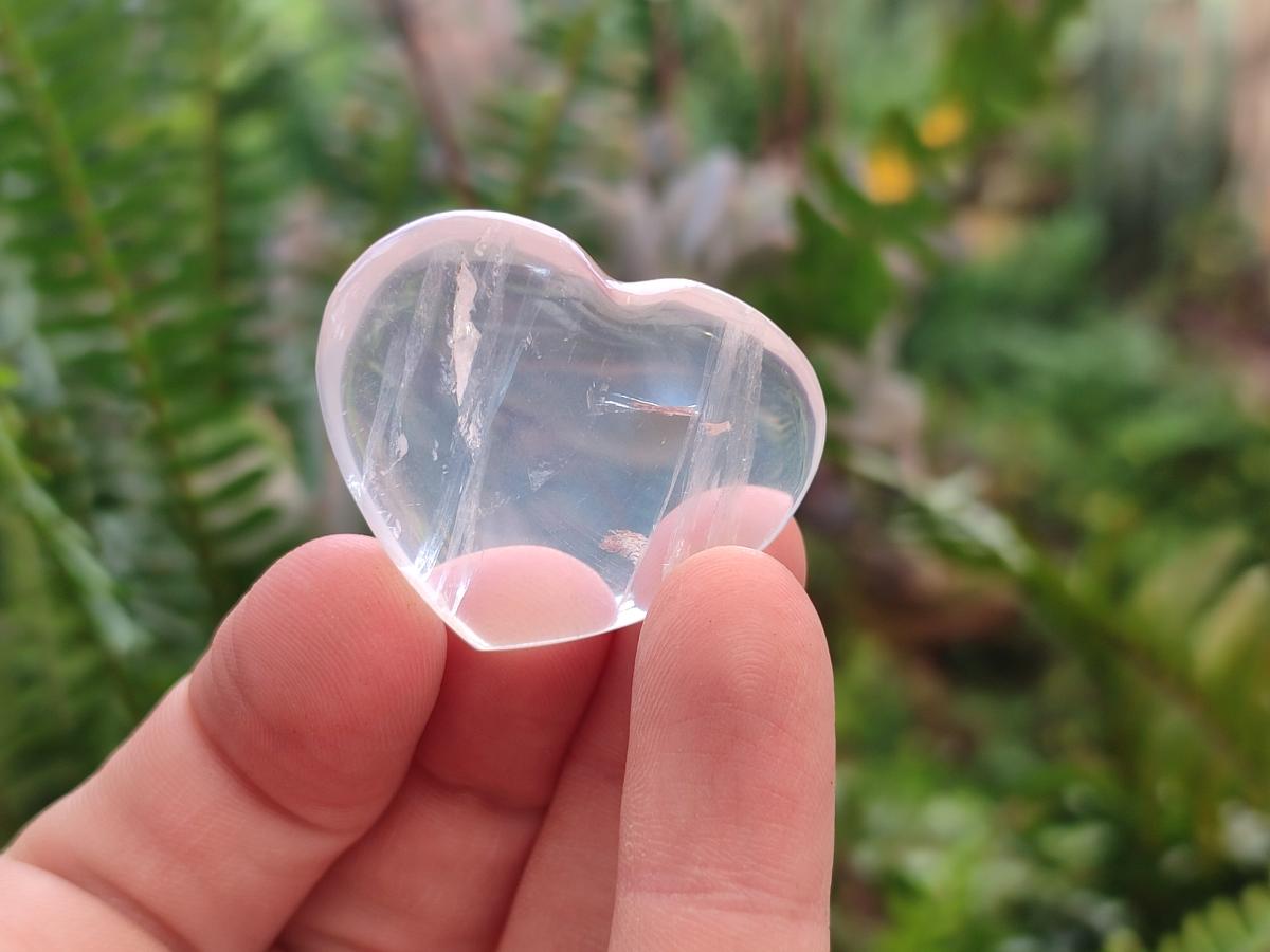 Polished Girasol Pearl Quartz Hearts x 24 From Ambatondrazaka, Madagascar - Toprock Gemstones and Minerals 