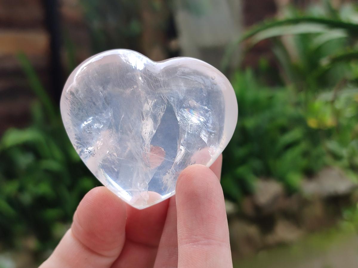 Polished Girasol Pearl Quartz Hearts x 24 From Ambatondrazaka, Madagascar - Toprock Gemstones and Minerals 