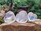 Polished Girasol Pearl Quartz Hearts x 24 From Ambatondrazaka, Madagascar - Toprock Gemstones and Minerals 