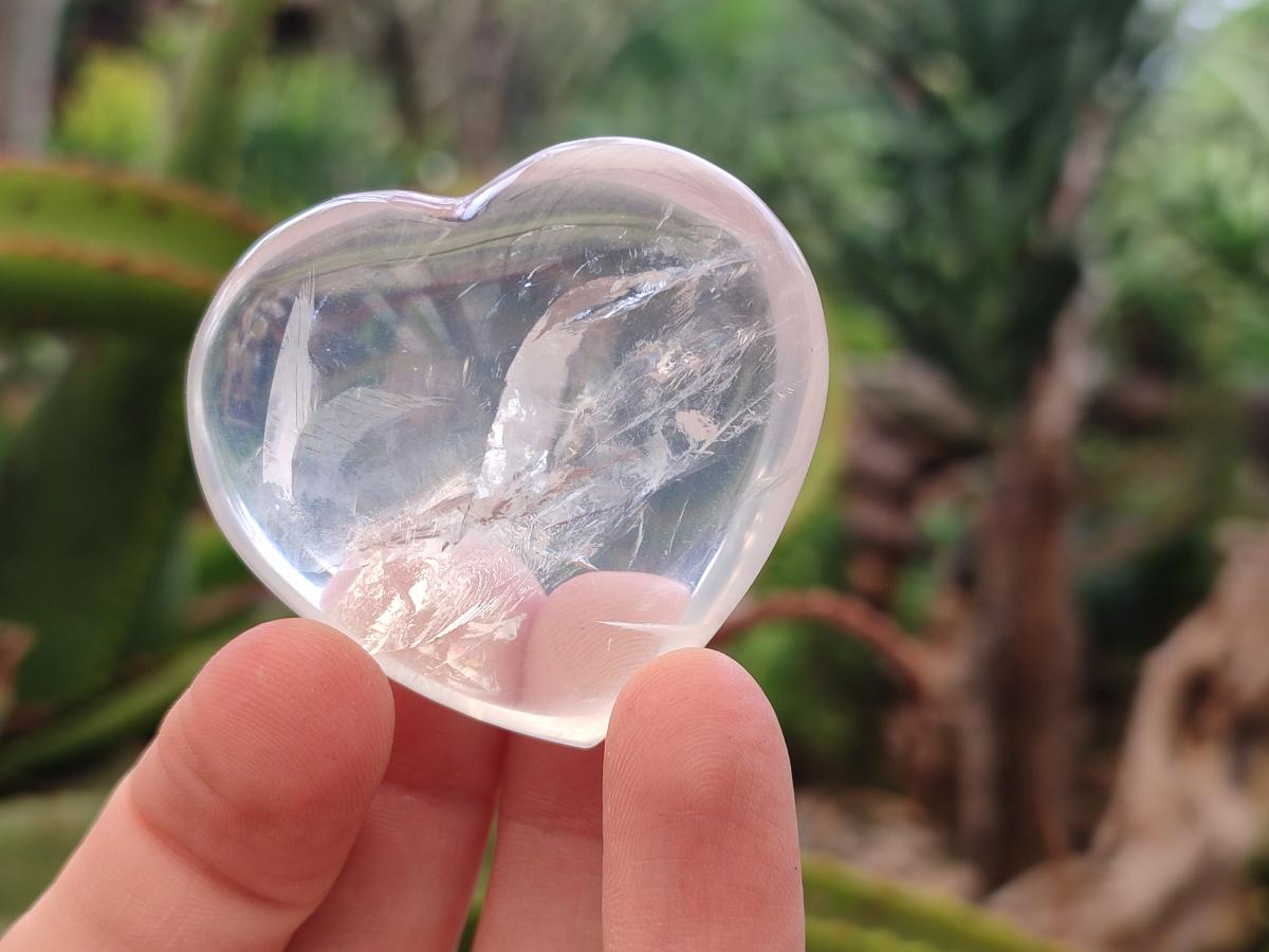 Polished Girasol Pearl Quartz Hearts x 24 From Ambatondrazaka, Madagascar - Toprock Gemstones and Minerals 