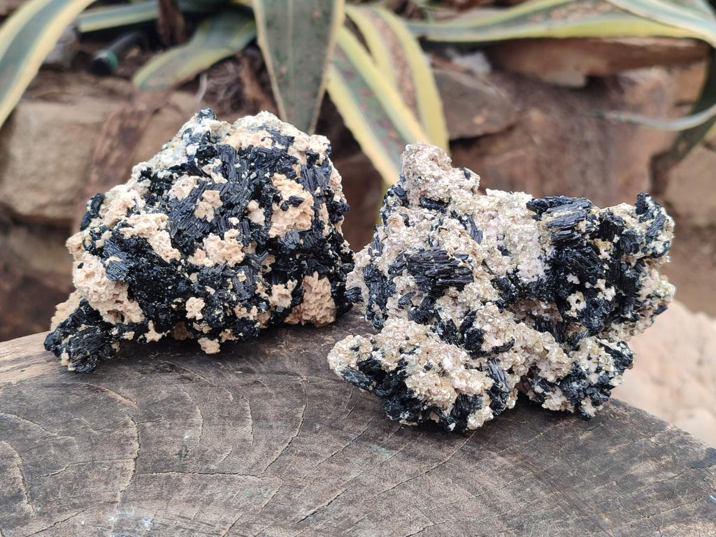 Natural Schorl Black Tourmaline with Vermiculite x 3 From Erongo, Namibia - Toprock Gemstones and Minerals 