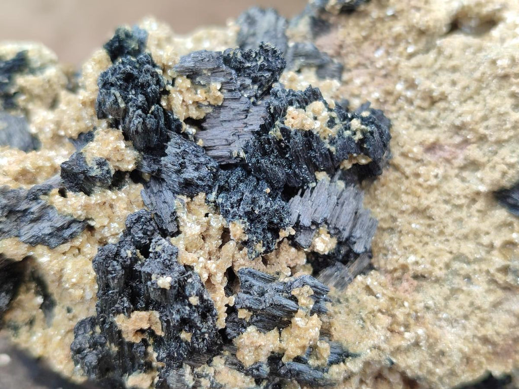 Natural Schorl Black Tourmaline with Vermiculite x 3 From Erongo, Namibia - Toprock Gemstones and Minerals 
