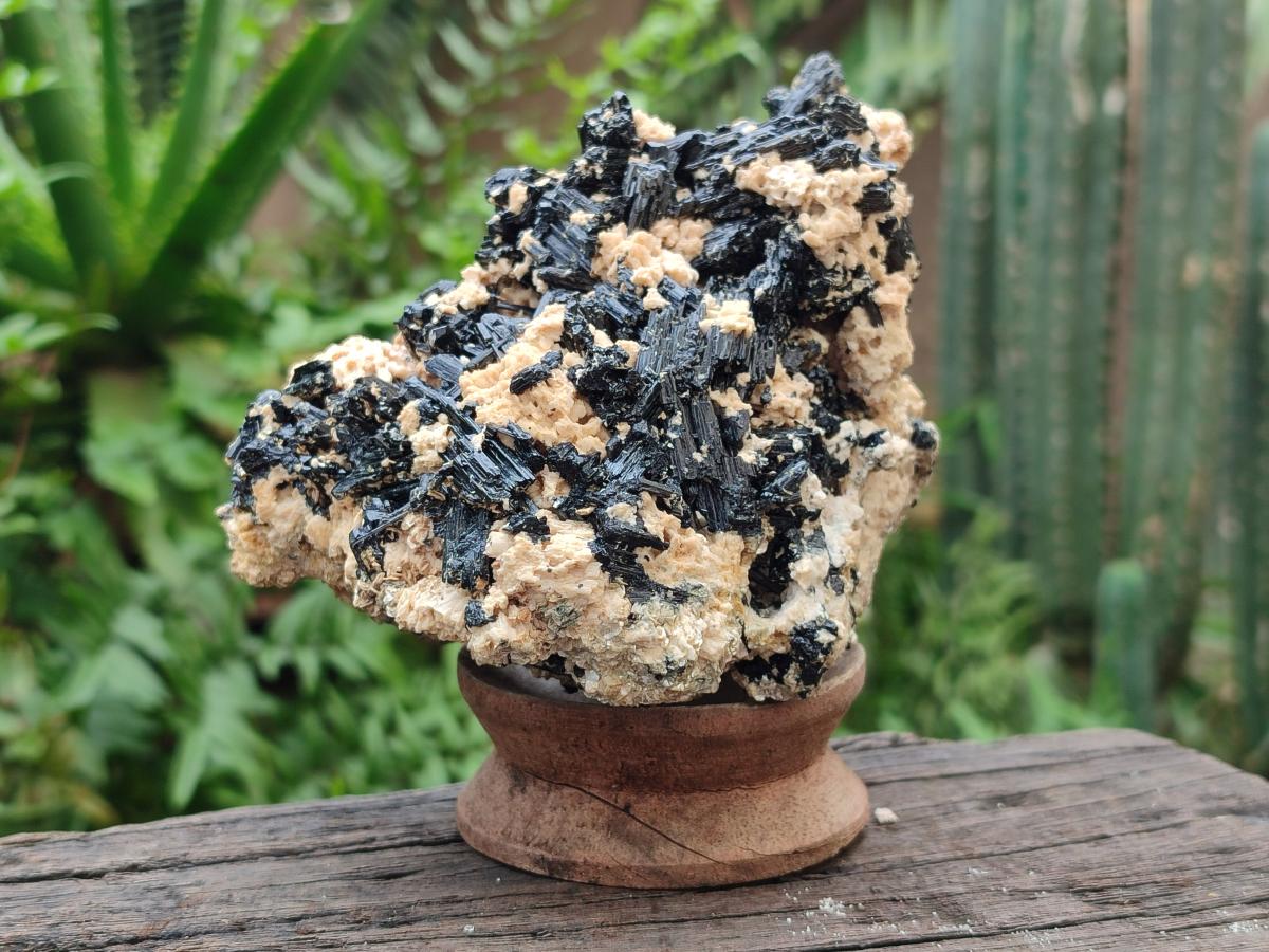 Natural Schorl Black Tourmaline with Vermiculite x 3 From Erongo, Namibia - Toprock Gemstones and Minerals 