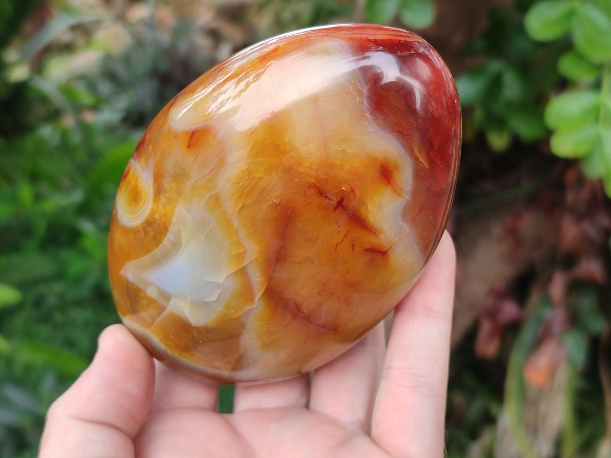 Polished Carnelian Agate Gemstone Standing Display Pieces x 2 From Madagascar - Toprock Gemstones and Minerals 