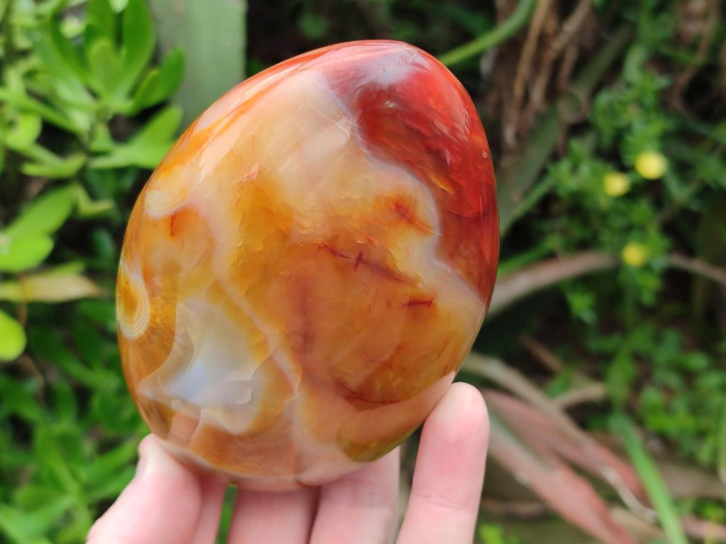 Polished Carnelian Agate Gemstone Standing Display Pieces x 2 From Madagascar - Toprock Gemstones and Minerals 