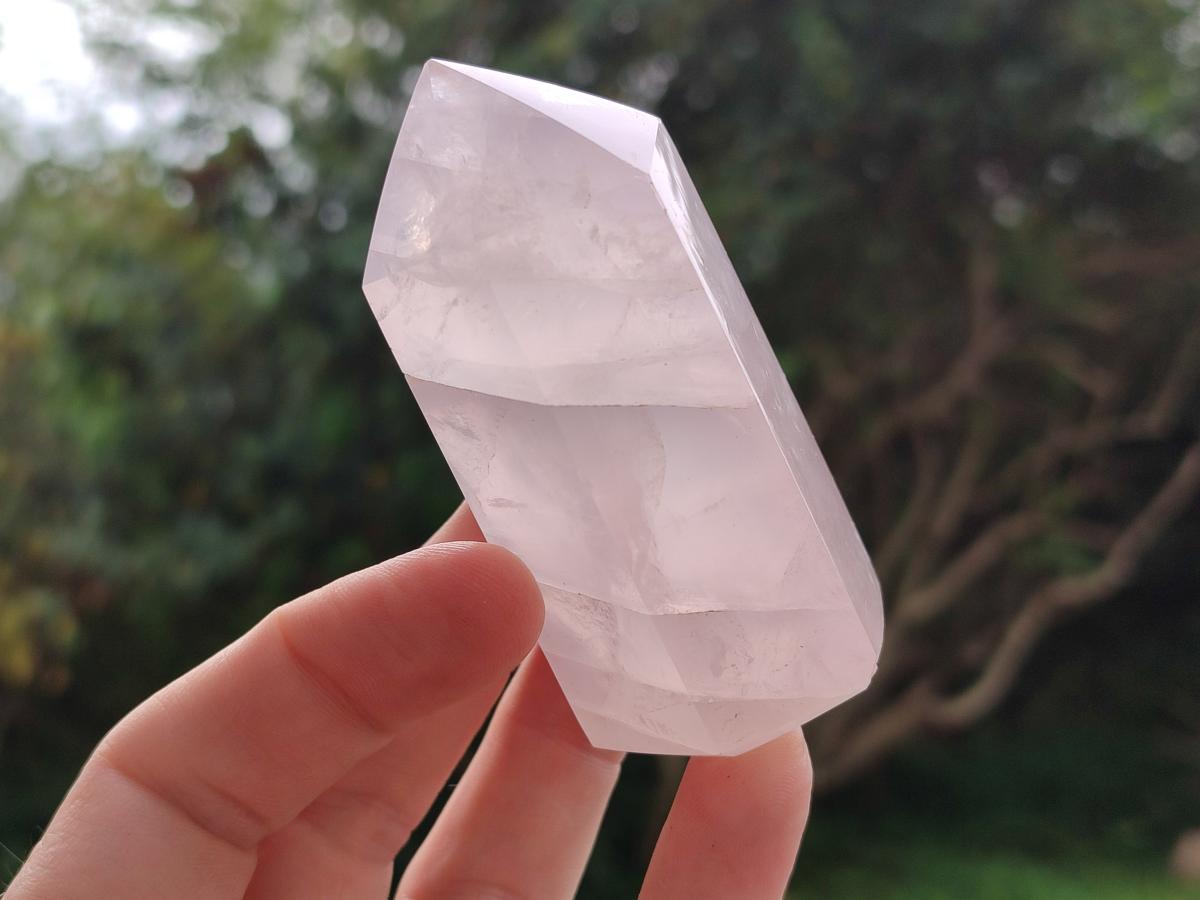 Polished Gemmy Rose Quartz Crystals x 6 From Madagascar - Toprock Gemstones and Minerals 