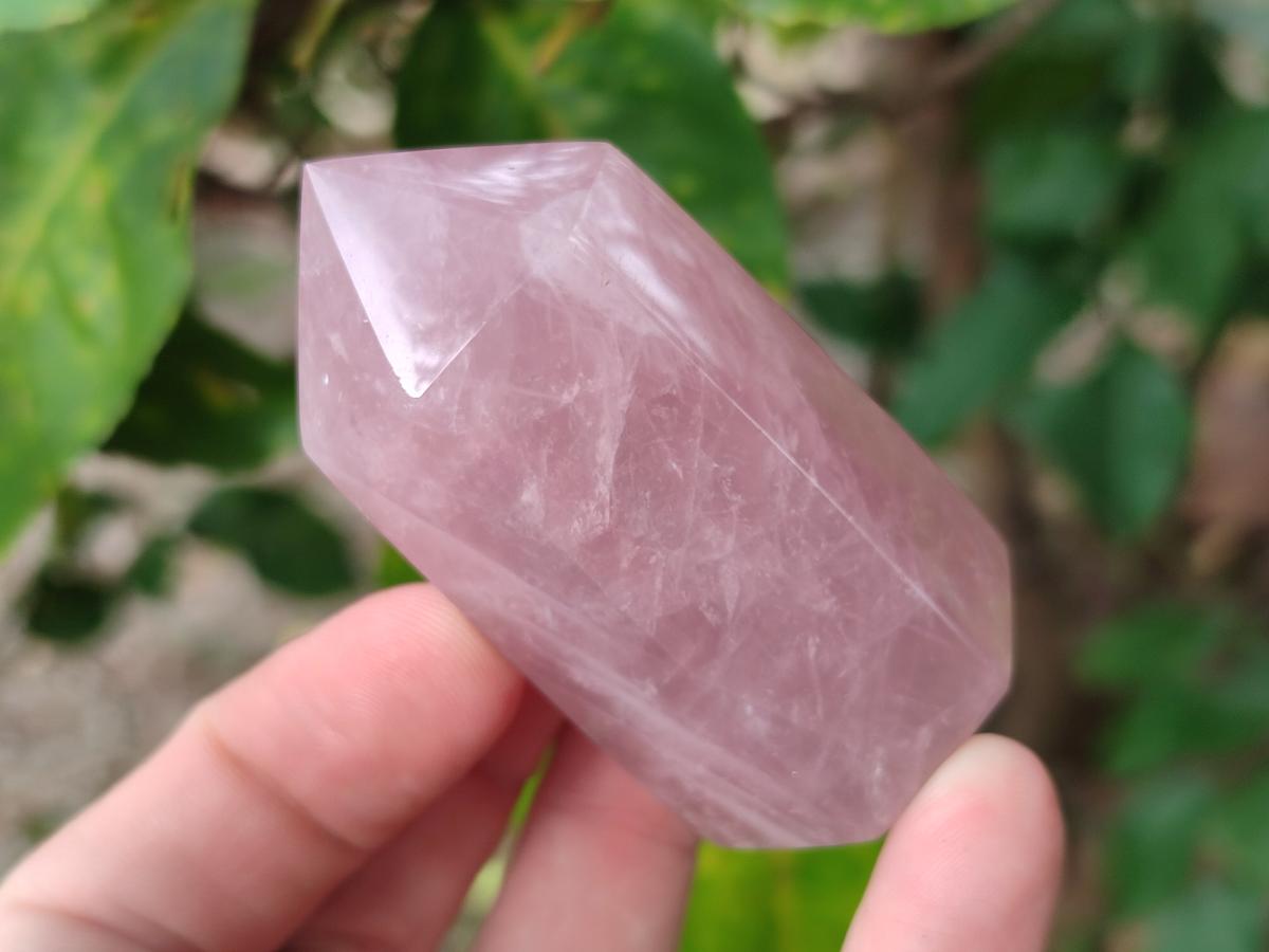 Polished Gemmy Rose Quartz Crystals x 6 From Madagascar - Toprock Gemstones and Minerals 