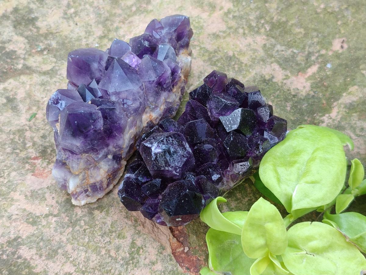 Natural Dark Amethyst Mapatizya Clusters x 12 From Mapatizya, Zambia - Toprock Gemstones and Minerals 