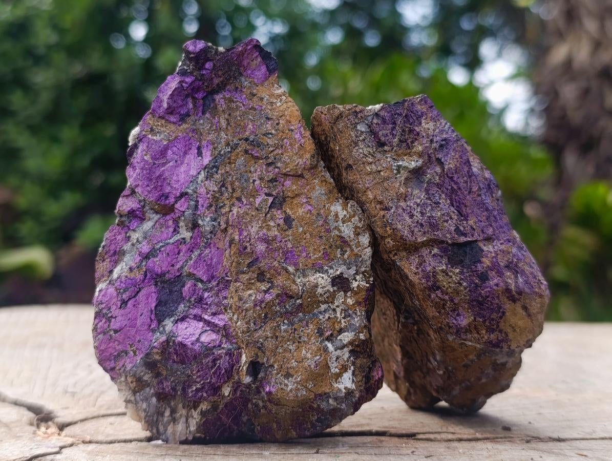 Natural Metallic Cobbed Purpurite Specimens x 6 From Erongo, Namibia - Toprock Gemstones and Minerals 