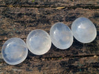 Polished Girasol Pearl Quartz Palm Stones x 20 From Ambatondrazaka, Madagascar - Toprock Gemstones and Minerals 