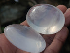 Polished Girasol Pearl Quartz Palm Stones x 20 From Ambatondrazaka, Madagascar - Toprock Gemstones and Minerals 