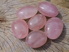 Polished Gemmy Rose Quartz Palm Stones x 24 From Madagascar - Toprock Gemstones and Minerals 