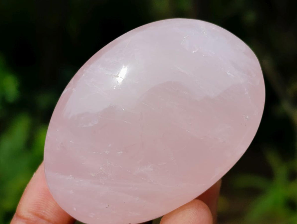 Polished Gemmy Rose Quartz Palm Stones x 24 From Madagascar - Toprock Gemstones and Minerals 