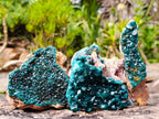 Natural Dioptase on Dolomite Specimens x 3 From Likasi, Congo - Toprock Gemstones and Minerals 