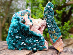 Natural Dioptase on Dolomite Specimens x 3 From Likasi, Congo - Toprock Gemstones and Minerals 