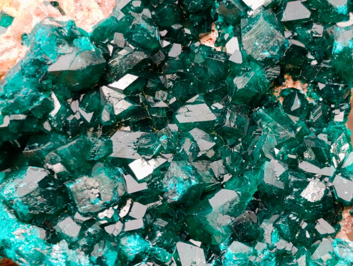 Natural Dioptase on Dolomite Specimens x 3 From Likasi, Congo - Toprock Gemstones and Minerals 