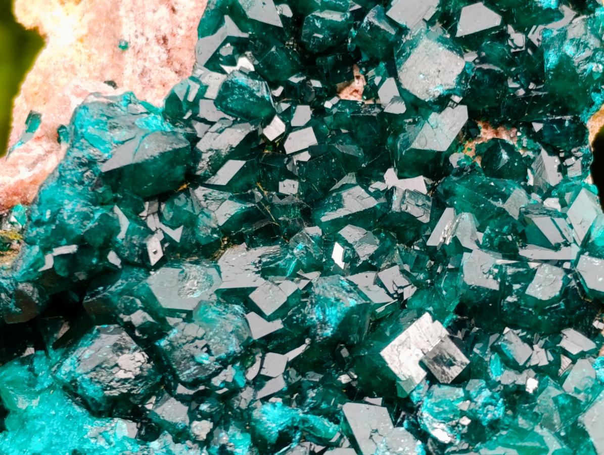 Natural Dioptase on Dolomite Specimens x 3 From Likasi, Congo - Toprock Gemstones and Minerals 