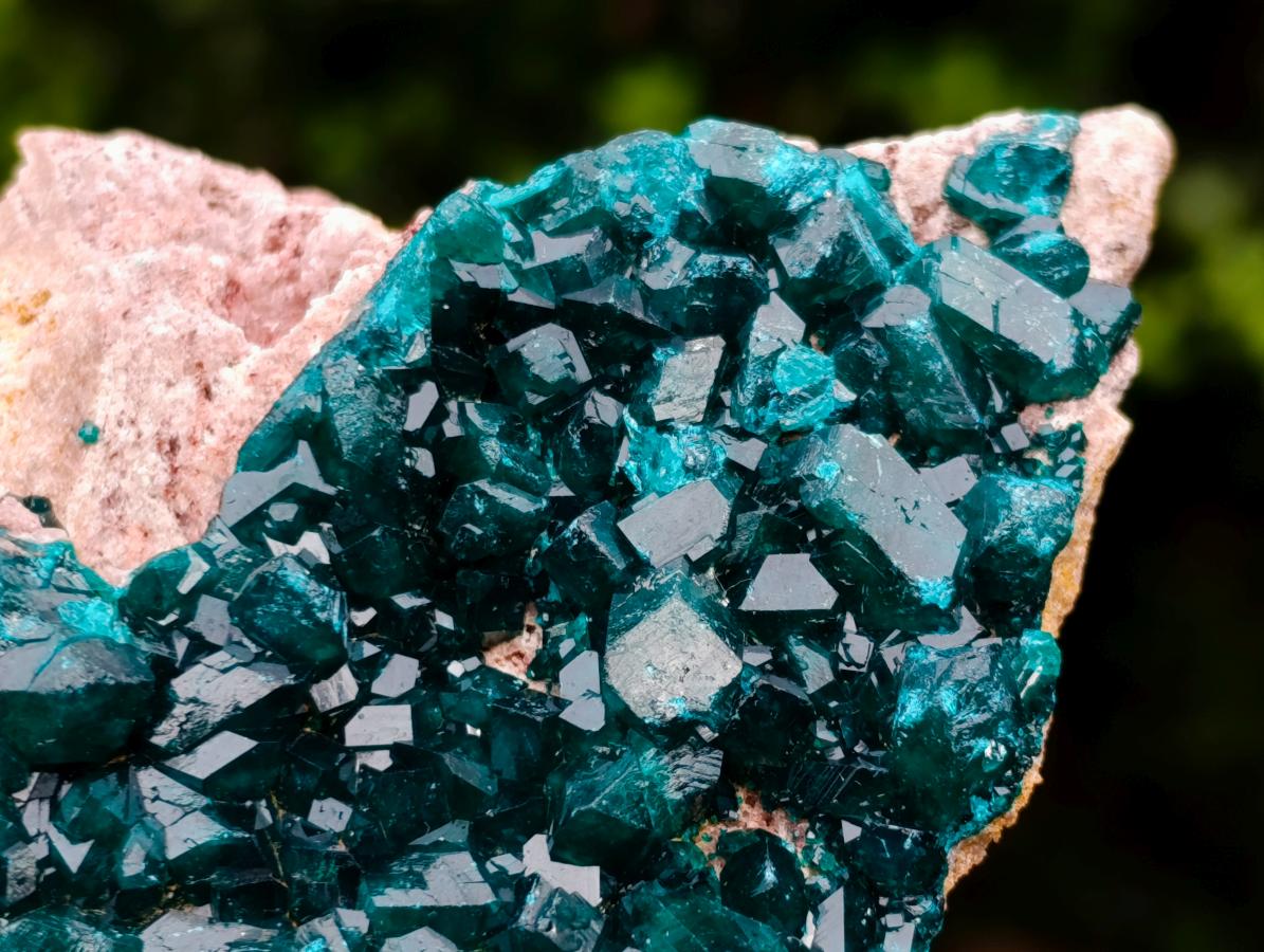 Natural Dioptase on Dolomite Specimens x 3 From Likasi, Congo - Toprock Gemstones and Minerals 