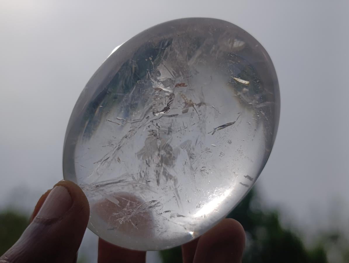 Polished Large Rock Crystal Galets x 12 From Amoron’i Mania, Madagascar - Toprock Gemstones and Minerals 
