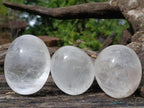 Polished Large Rock Crystal Galets x 12 From Amoron’i Mania, Madagascar - Toprock Gemstones and Minerals 