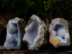 Natural Blue Lace Agate Geode Specimens x 12 From Nsanje, Malawi - Toprock Gemstones and Minerals 