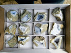 Natural Blue Lace Agate Geode Specimens x 12 From Nsanje, Malawi - Toprock Gemstones and Minerals 