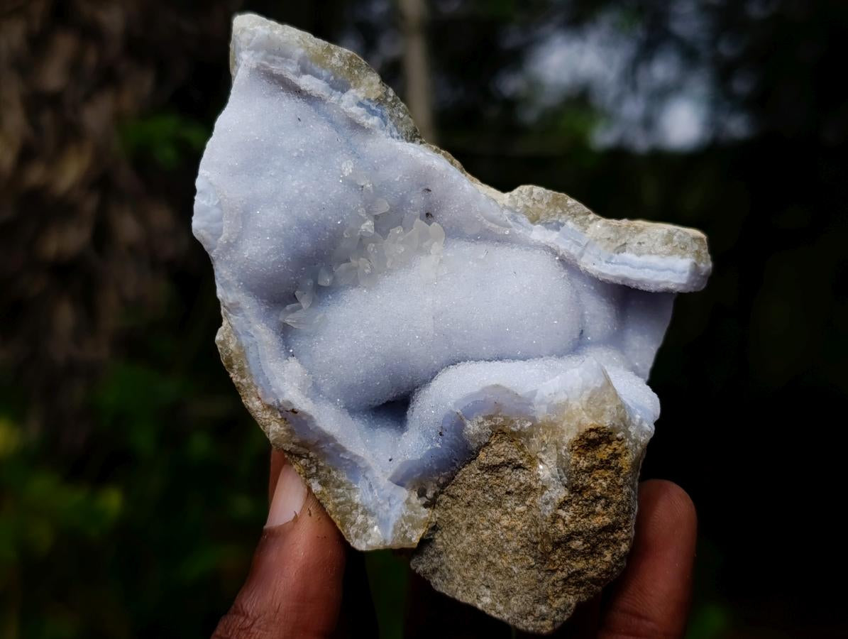 Natural Blue Lace Agate Geode Specimens x 12 From Nsanje, Malawi - Toprock Gemstones and Minerals 