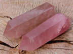 Polished Double Terminated Gemmy Rose Quartz Crystals x 4 From Madagascar - Toprock Gemstones and Minerals 