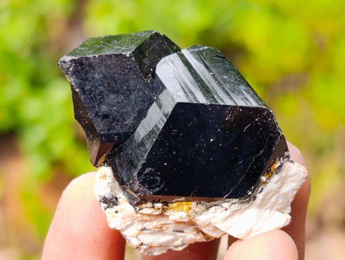 Natural Schorl Black Tourmaline with Associated Minerals x 12 From Erongo, Namibia - Toprock Gemstones and Minerals 