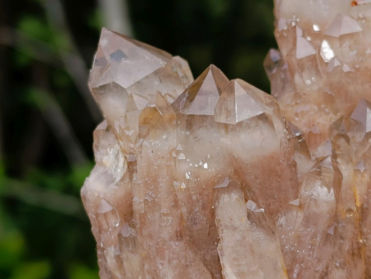 Natural Smokey Phantom Quartz Clusters x 2 From Luena, Congo - Toprock Gemstones and Minerals 