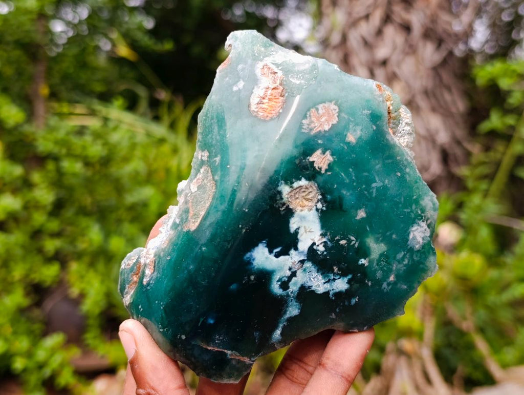 Polished On One Side Mtorolite Chrysoprase Slices x 6 From Mutorashanga, Zimbabwe - Toprock Gemstones and Minerals 