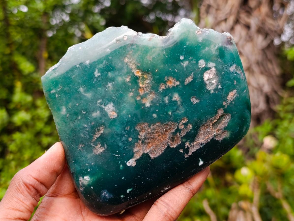 Polished On One Side Mtorolite Chrysoprase Slices x 6 From Mutorashanga, Zimbabwe - Toprock Gemstones and Minerals 