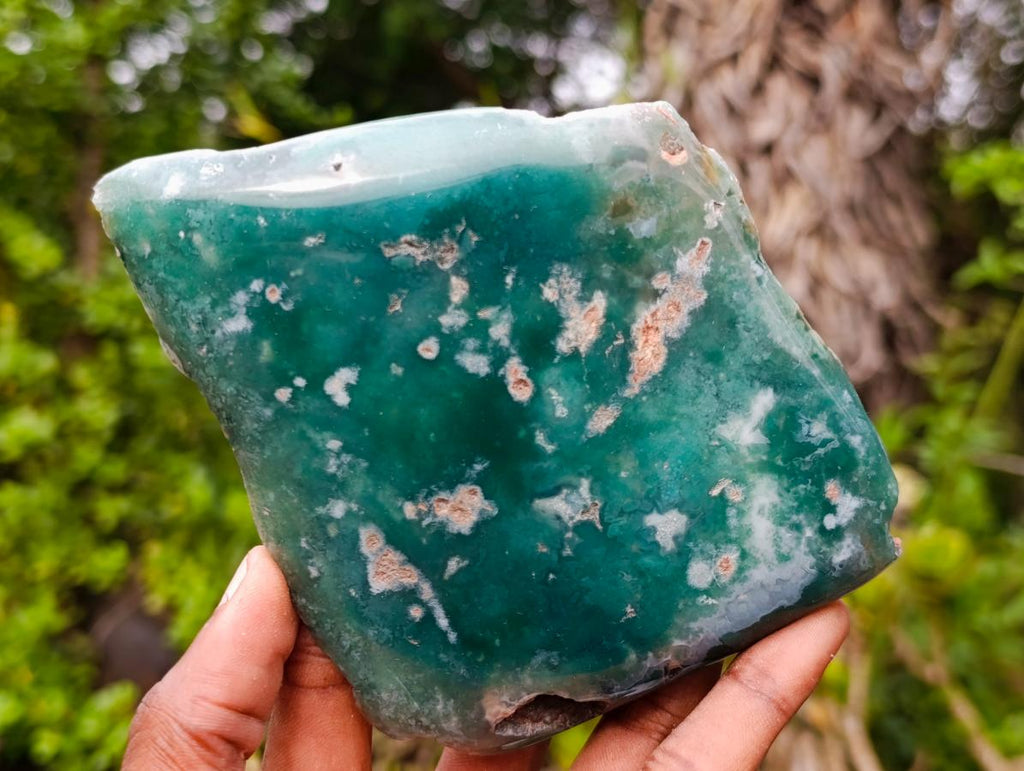 Polished On One Side Mtorolite Chrysoprase Slices x 6 From Mutorashanga, Zimbabwe - Toprock Gemstones and Minerals 