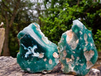 Polished On One Side Mtorolite Chrysoprase Slices x 6 From Mutorashanga, Zimbabwe - Toprock Gemstones and Minerals 