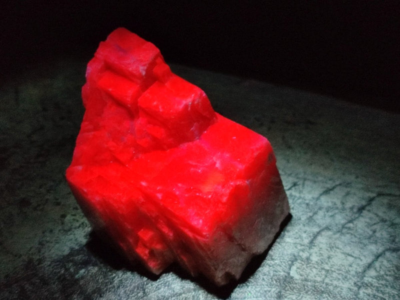 Natural Rhombohedral Sunset Orange Calcite Specimens x 12 From Spitzkop, Namibia - Toprock Gemstones and Minerals 