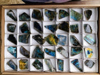 Polished One Side Labradorite Slices x 35 From Madagascar - Toprock Gemstones and Minerals 