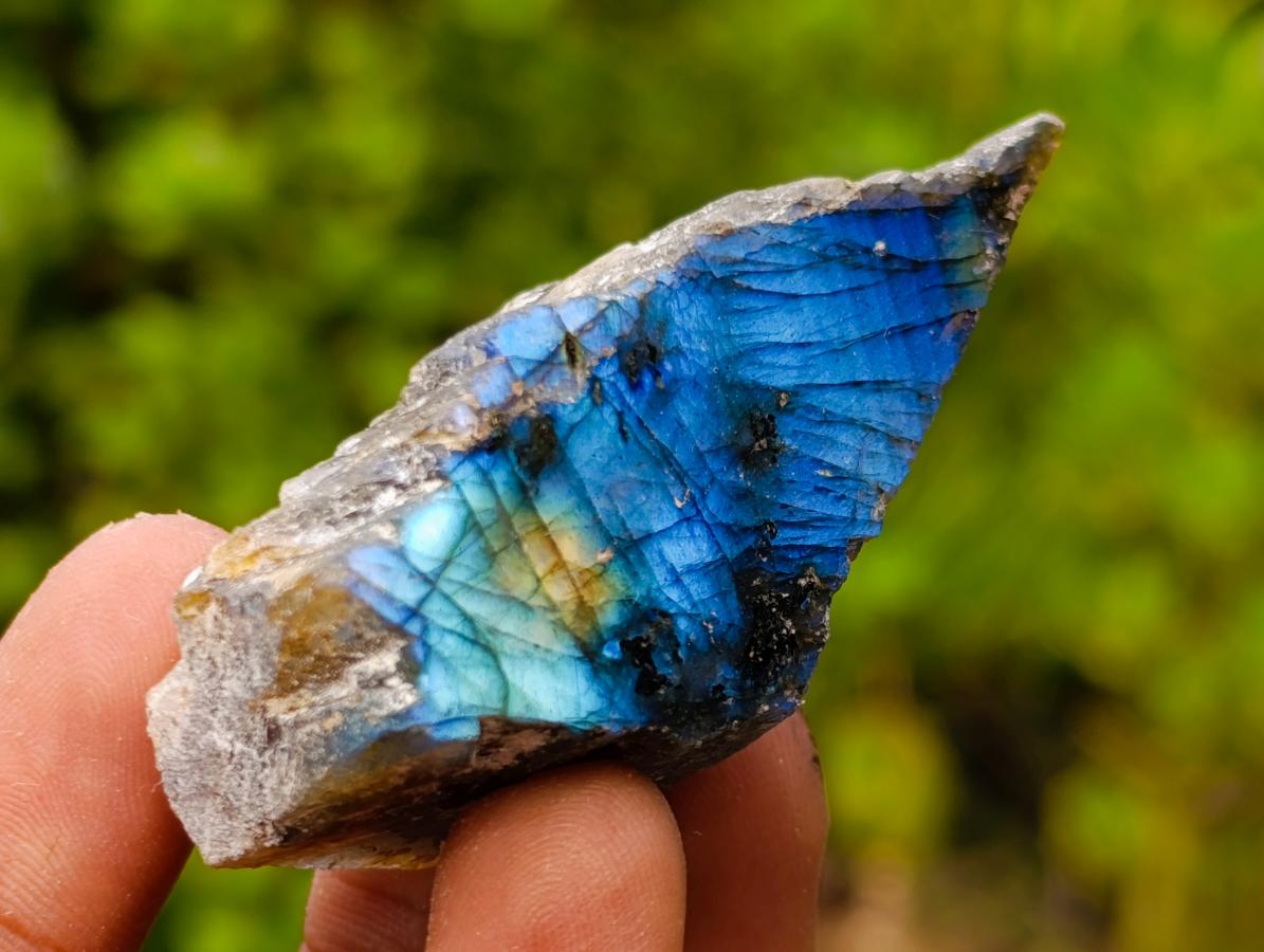Polished One Side Labradorite Slices x 35 From Madagascar - Toprock Gemstones and Minerals 