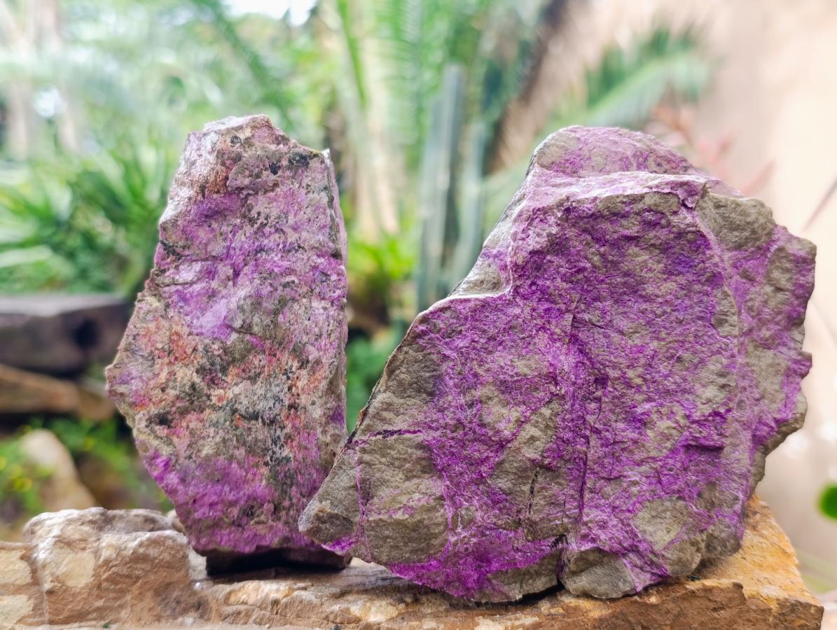 Natural Cobbed Stichtite Specimens x 3 From Barberton, South Africa - Toprock Gemstones and Minerals 