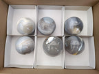Polished Banded Agate Spheres x 6 From Madagascar - Toprock Gemstones and Minerals 
