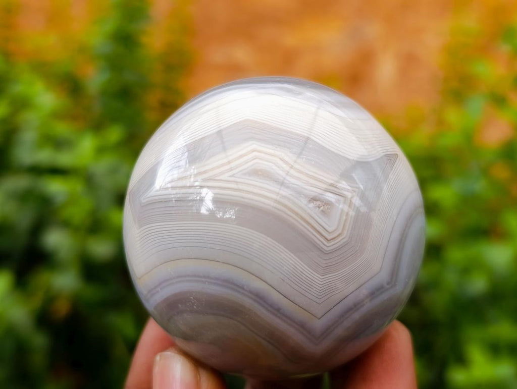 Polished Banded Agate Spheres x 6 From Madagascar - Toprock Gemstones and Minerals 