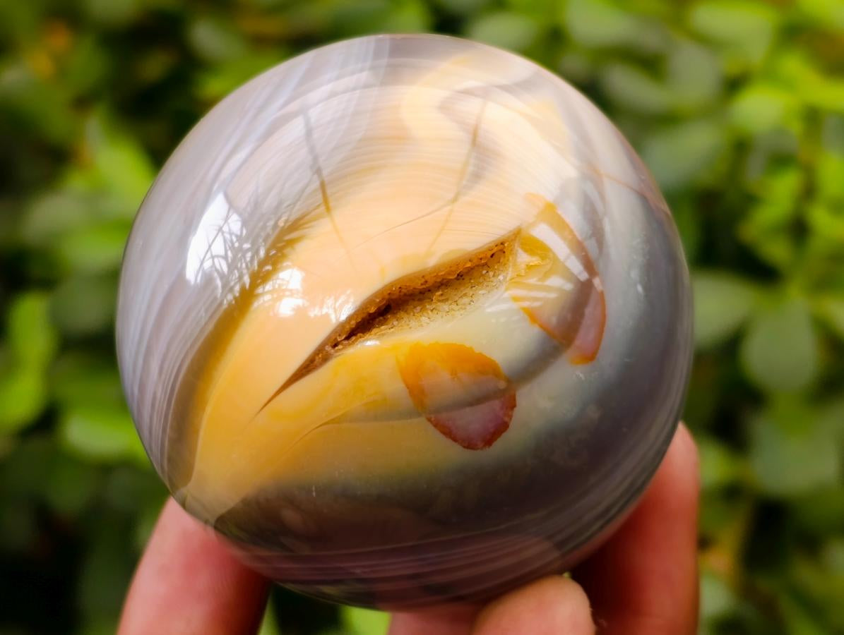 Polished Banded Agate Spheres x 6 From Madagascar - Toprock Gemstones and Minerals 