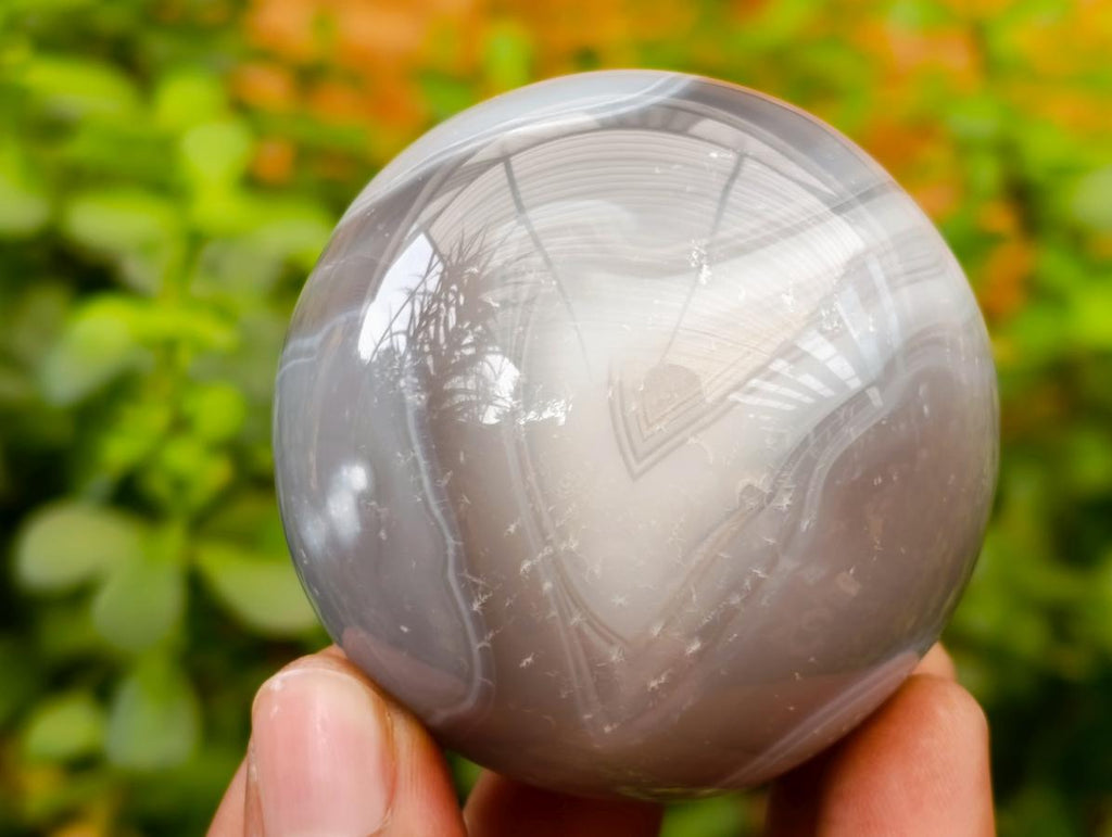 Polished Banded Agate Spheres x 6 From Madagascar - Toprock Gemstones and Minerals 