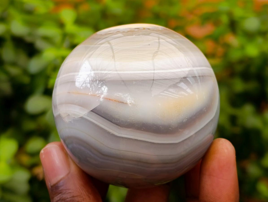 Polished Banded Agate Spheres x 6 From Madagascar - Toprock Gemstones and Minerals 