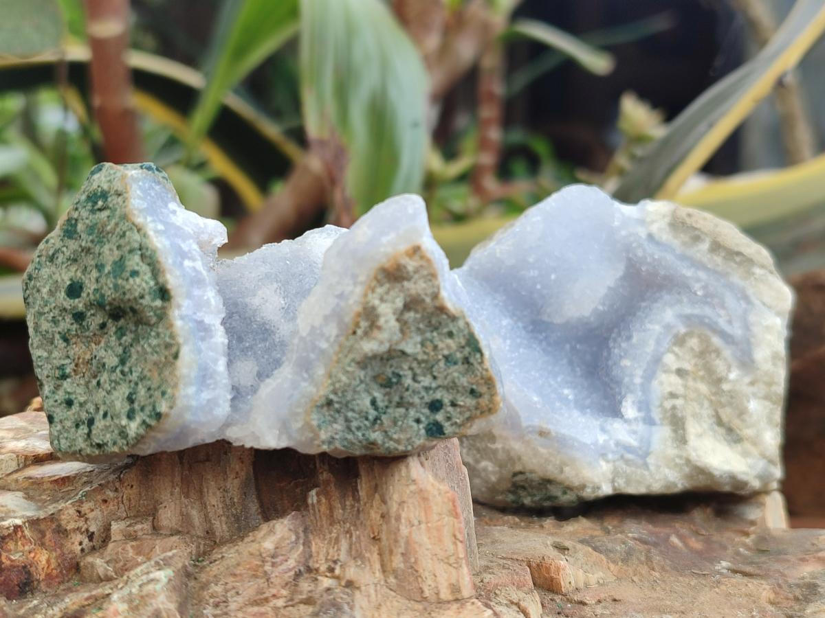 Natural Blue Lace Agate Specimens x 12 From Nsanje, Malawi - Toprock Gemstones and Minerals 